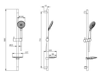 Комплект для ванны и душа Aquatek Вега AQ1033CR хром